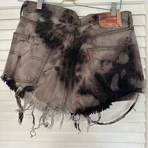Levi's Black Tie-Dye Jean Shorts